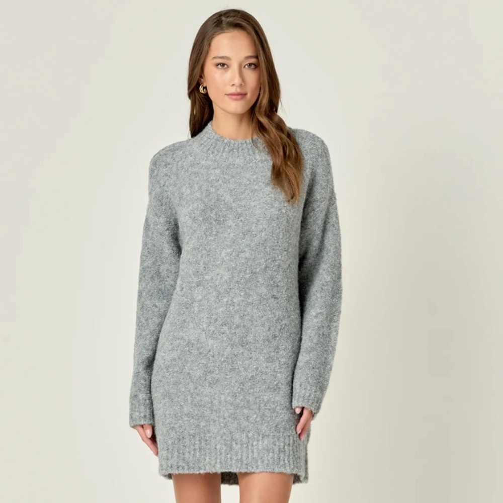 English Factory Gray Sweater Dress